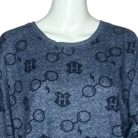 Harry Potter Pajama Set Womens Large Navy Blue Black Wizarding World 2-Piece - Picture 6 of 10